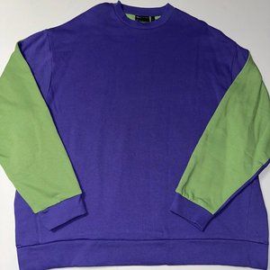 NEW ASOS MENS OVERSIZED SPLIT HEM CREWNECK